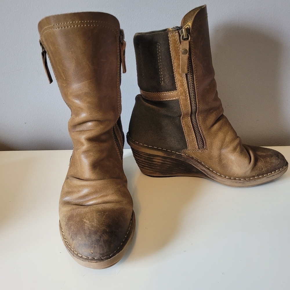 Fly London Simi Boots in olive, GUC, Size 39